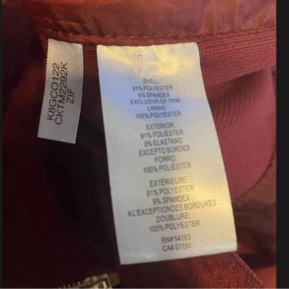 SzS CK raspberry suede jacket with gold hardware - Picture 5 of 5